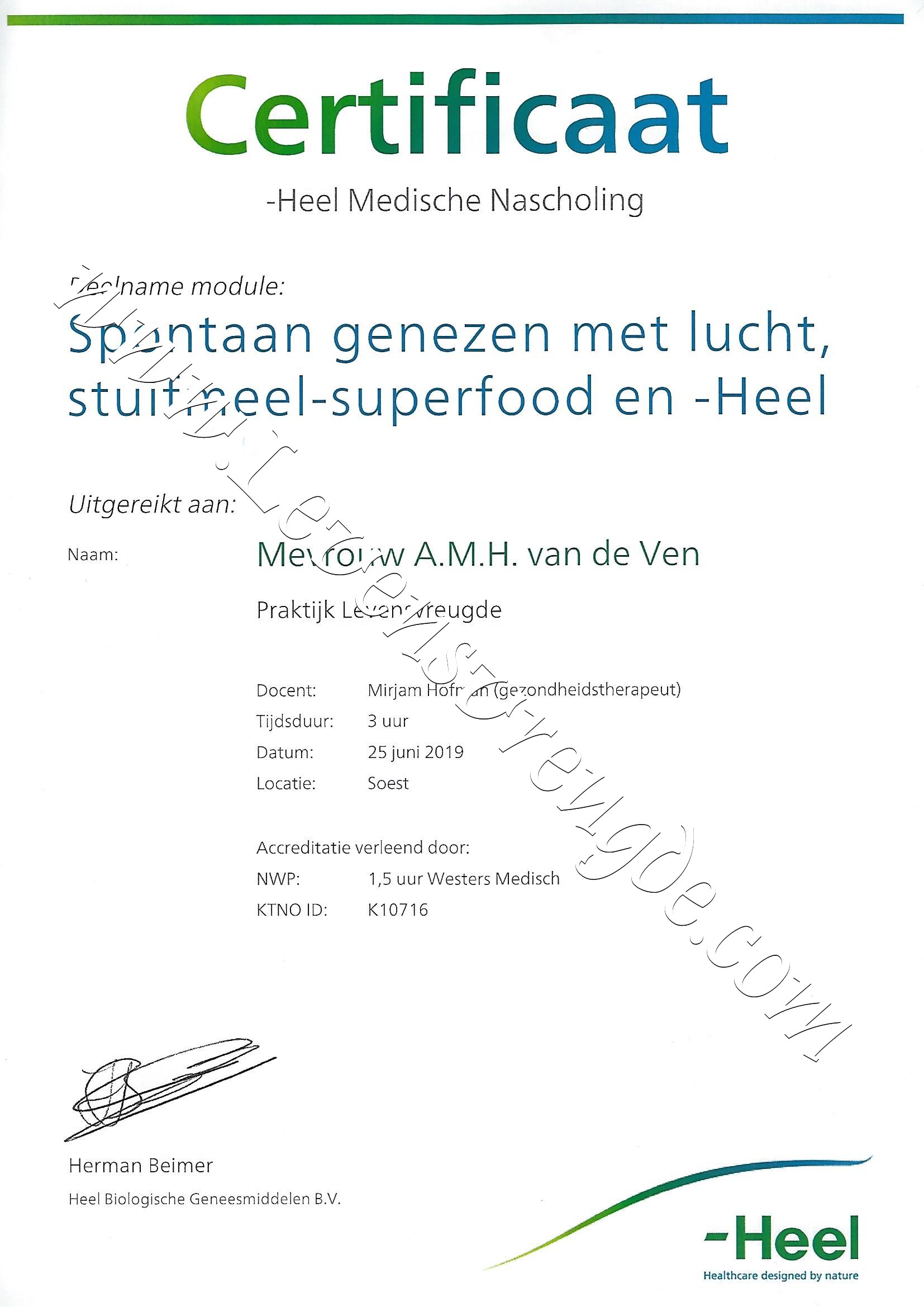 Spontaan genezen met lucht, stuifmeel-superfood en -Heel